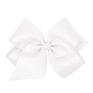 King Grosgrain Bow Scalloped Edge