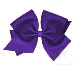 Mini King Classic Grosgrain Hair Bow (Plain Wrap)