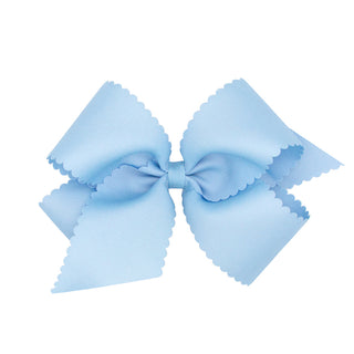 King Grosgrain Bow Scalloped Edge