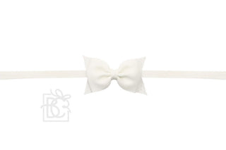 1/4″ Pantyhose Headband with 2.5″ Dainty Flat Grosgrain Bow
