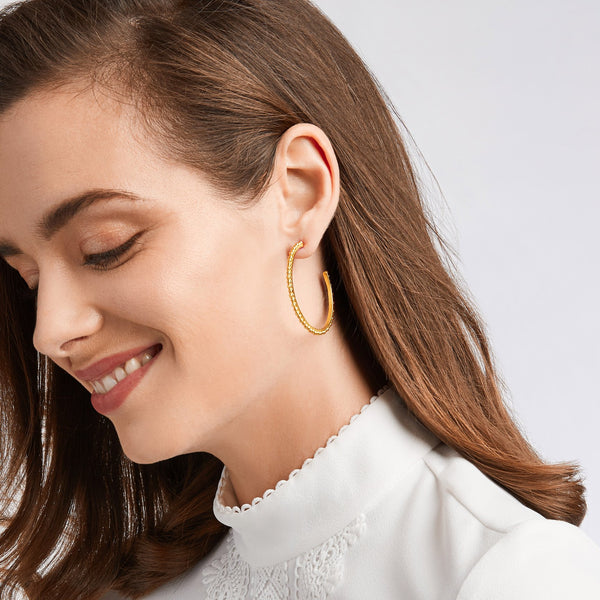 Colette Bead Hoop Gold Medium