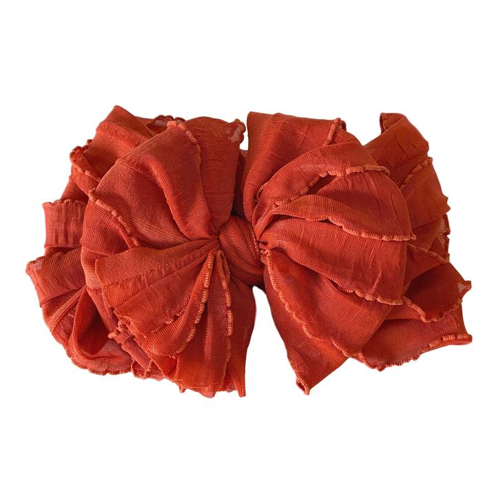 Burnt Orange Ruffled Headband