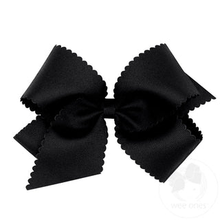 King Grosgrain Bow Scalloped Edge