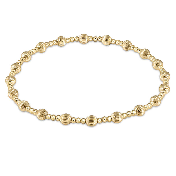 Dignity Sincerity 4mm Gold beaded bracelet