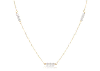17" choker joy simplicity chain gold - 3mm pearl