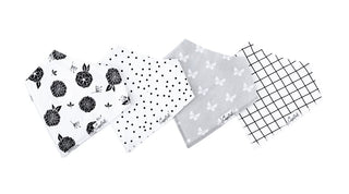 Bandana Bib Set 4-Pack (Assorted Styles)