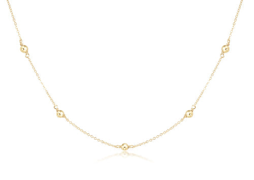 17 " Choker Simplicity Chain - Classic Gold 4mm