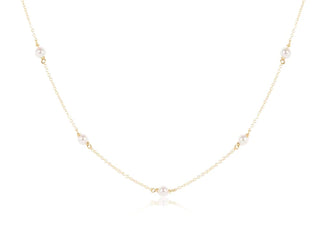 17" Choker Simplicity Chain Gold- Pearl 4MM