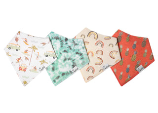Bandana Bib Set 4-Pack (Assorted Styles)