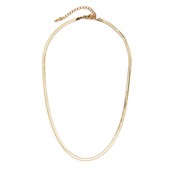 15.5'' Herringbone Necklace-Gold