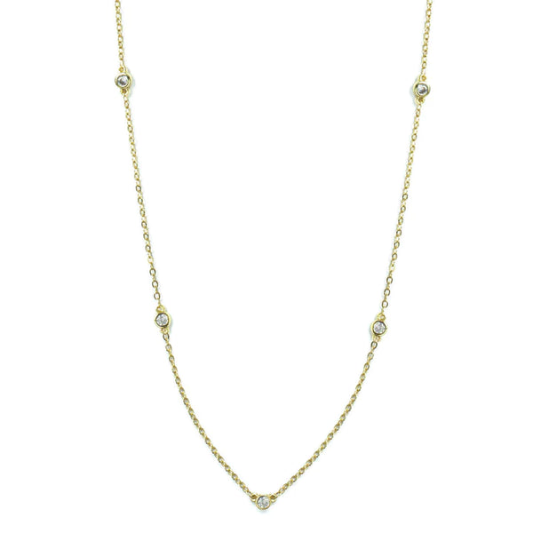 Clear CZ Accented Necklace