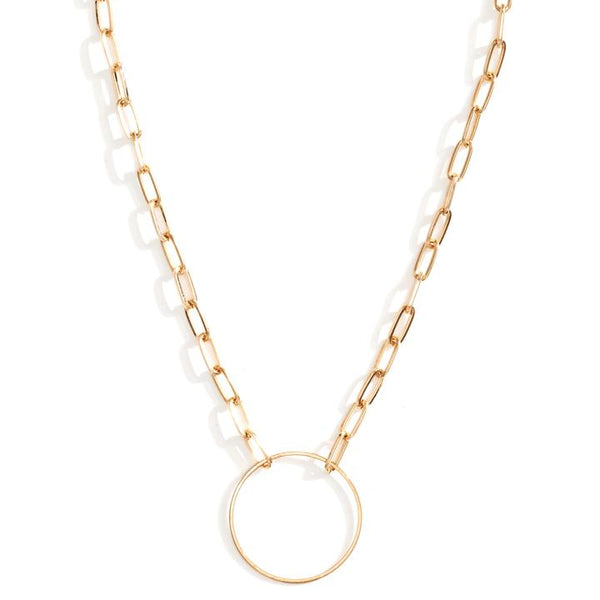 Studio Collection Necklace Open Circle with Link Chain