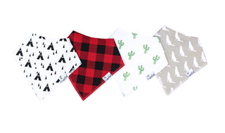 Bandana Bib Set 4-Pack (Assorted Styles)
