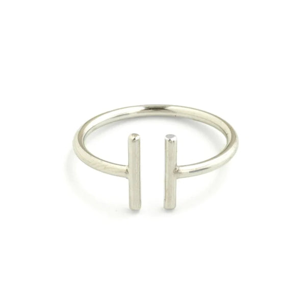 Simple Double Bar Adjustable Ring
