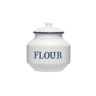 Enameled Flour Canister