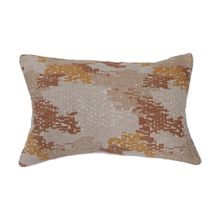 24" x 16" Woven Cotton Blend Jacquard Lumbar Pillow, Polyester Fill