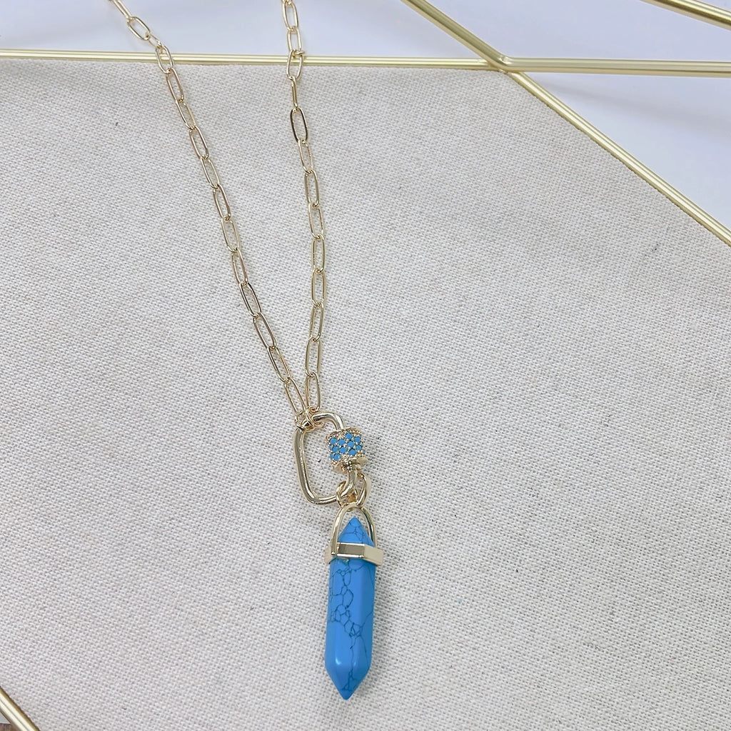Blue crystal pendant