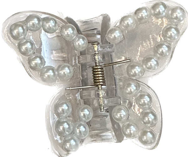 Butterfly pearl clip