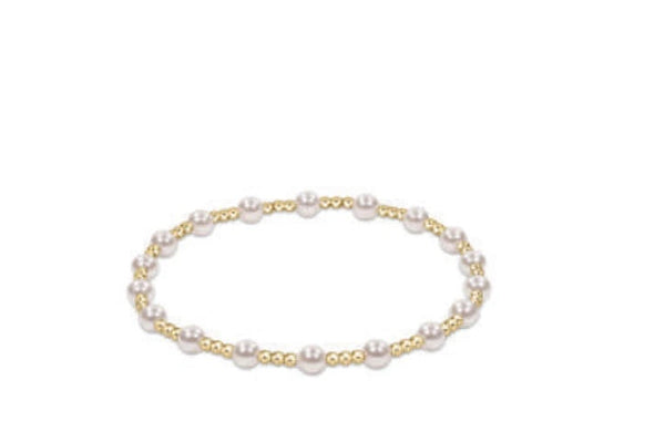 Enewton Extends- Classic Sincerity Pattern 4mm Bead Bracelet- Pearl