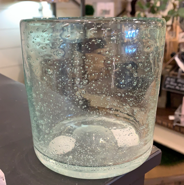 5" glass candle holder