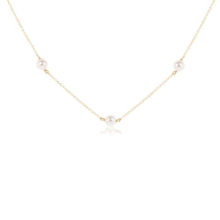 15" Choker Simplicity Chain Gold 6mm Pearl